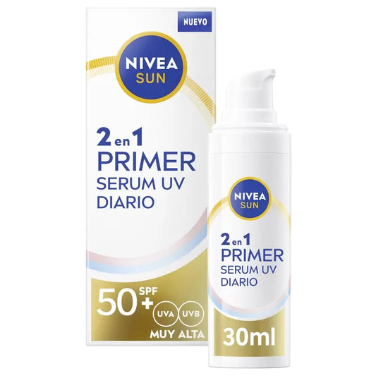 Nivea Sun 2In1 Primer Tägliches Uv Serum Gesichtsschutz Spf50+ 30Ml
