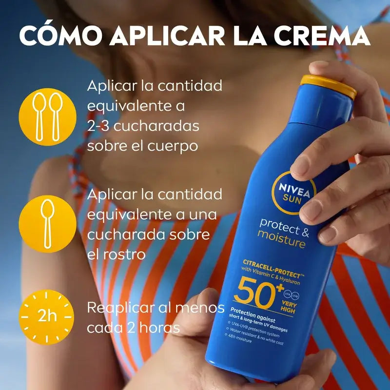 Nivea Sun Protect & Feuchtigkeitsspendende Sonnenlotion Spf50+ 200Ml