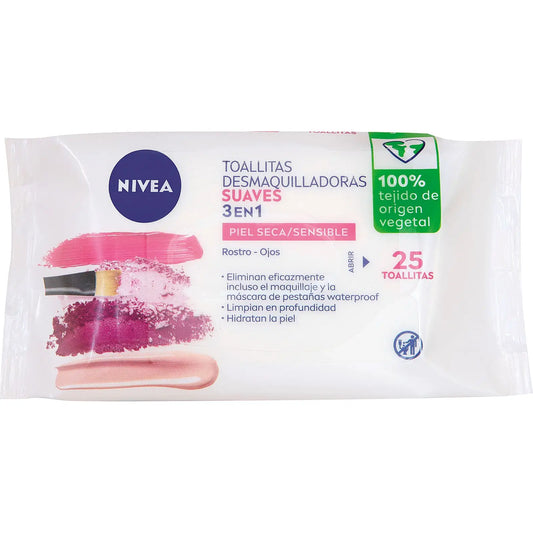 NIVEA Biologisch abbaubare Make-up-Entfernungstücher - Sanft (trockene/empfindliche Haut)