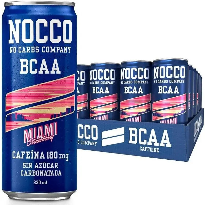 Nocco Pack Bcaa Miami Strawberry, 12 Stück x 330 ml