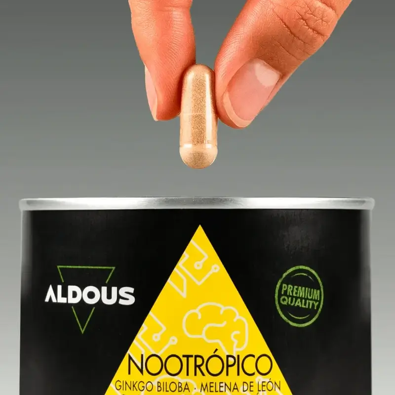 Aldous Labs Nootropic mit Ginkgo Biloba, Löwenmähne, Koffein, Bacopa, Tyrosin, Theanin, Theanin und Huperzine A
