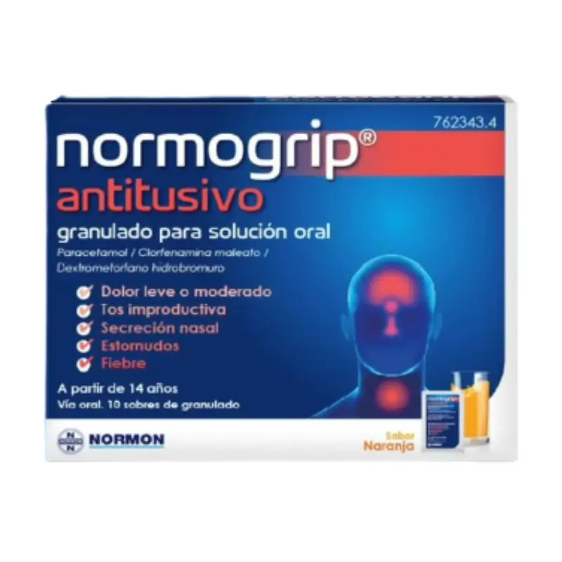 Normogrip Antitussivum, 10 Beutel Granulat zum Einnehmen