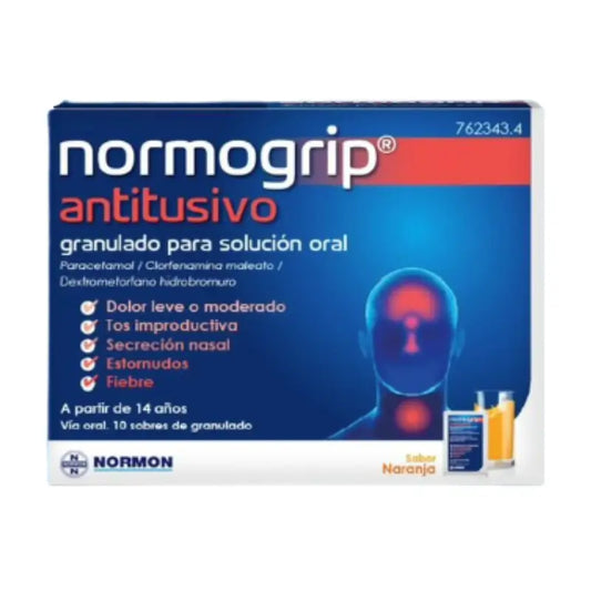 Normogrip Antitussivum, 10 Beutel Granulat zum Einnehmen