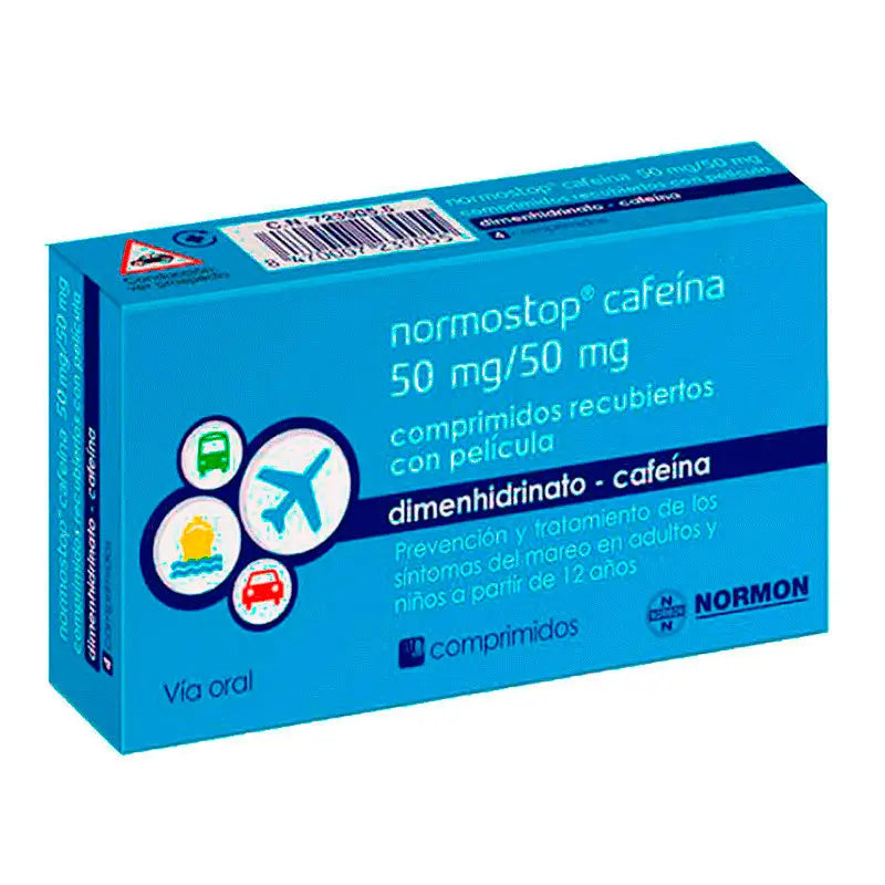 Normostop Caffeine 50 mg/ 50 mg, 4 Film-coated Tablets