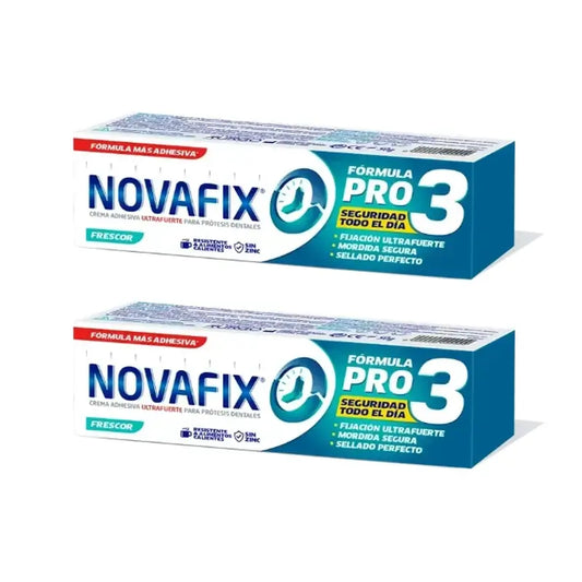 Novafix Pro 3 Frische Gebiss-Haftcreme Duplo, 2 x 50 gr