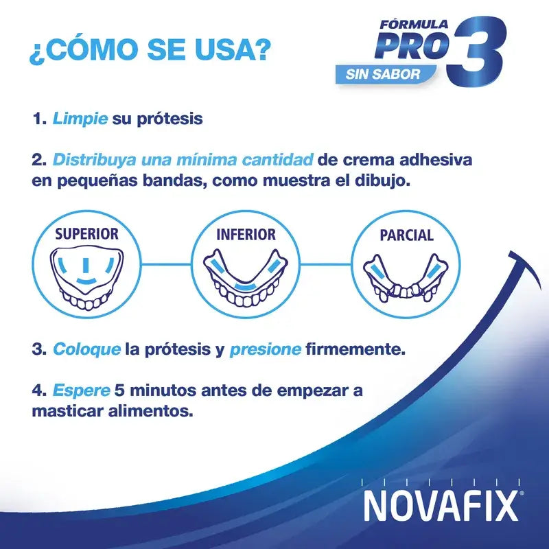 Novafix Pro3 Geschmacksneutrale Prothesen-Haftcreme , 50 g