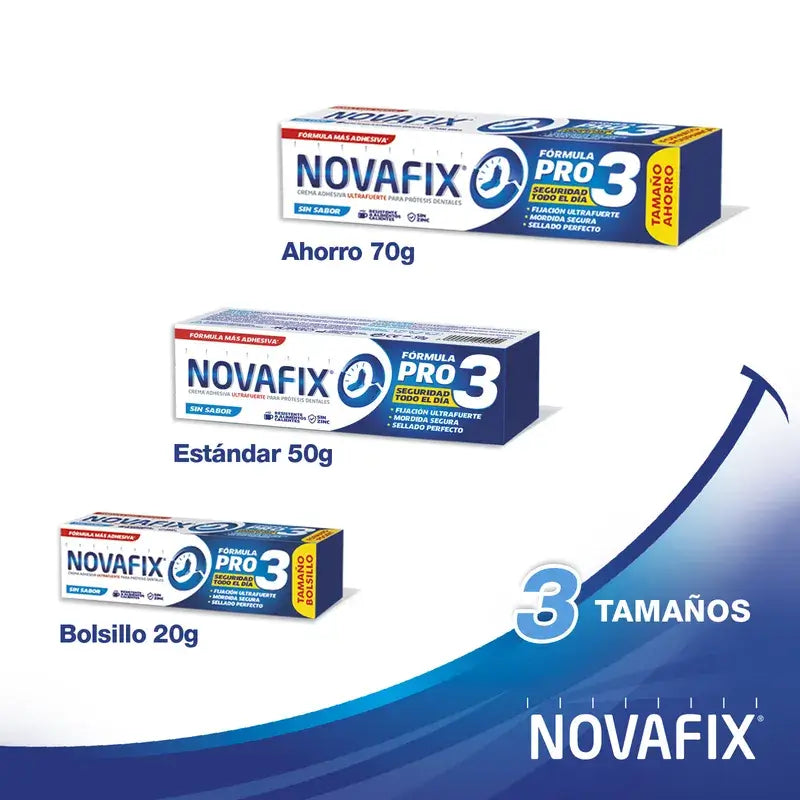 Novafix Pro3 Geschmacksneutrale Prothesen-Haftcreme , 50 g