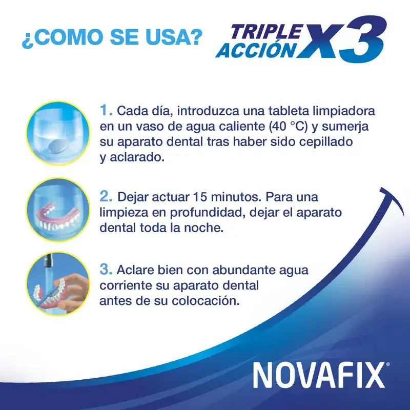 Novafix 3 In 1 Reinigungstabletten, 30 Tabletten