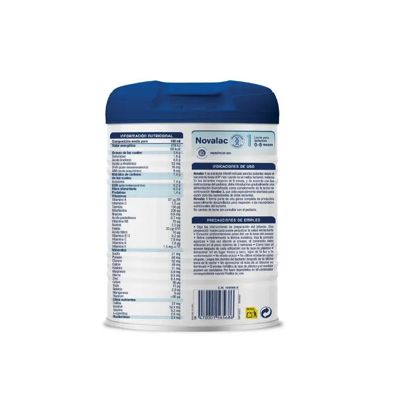 Novalac 1 Starter-Milch, Packung 4 X 800 g