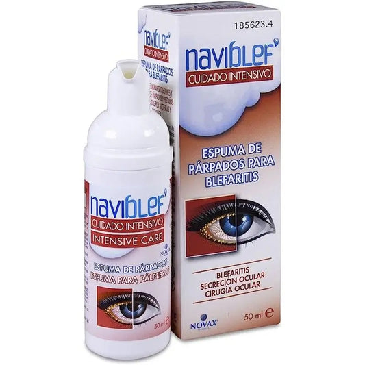 Novax Naviblef Intensivpflege Blepharitis Augenlidschaum, 50 ml