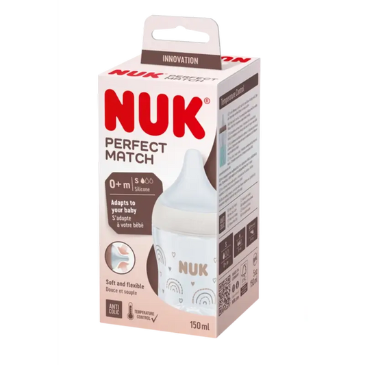 Nuk Biberon Perfect Match Pp Silikon 0-6M Flow S Regenbogen , 150 ml