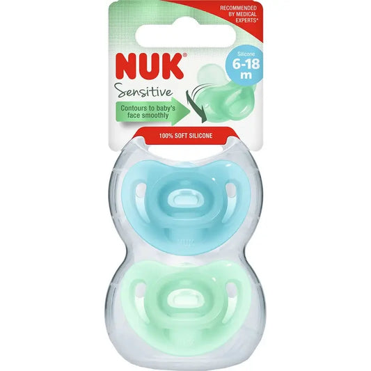 Nuk Sensitive Schnuller 6-18 Silikon 2Ud.