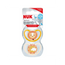 Nuk Schnuller Raum Leon/Sol T2 6-18M Silikon, 2 Einheiten