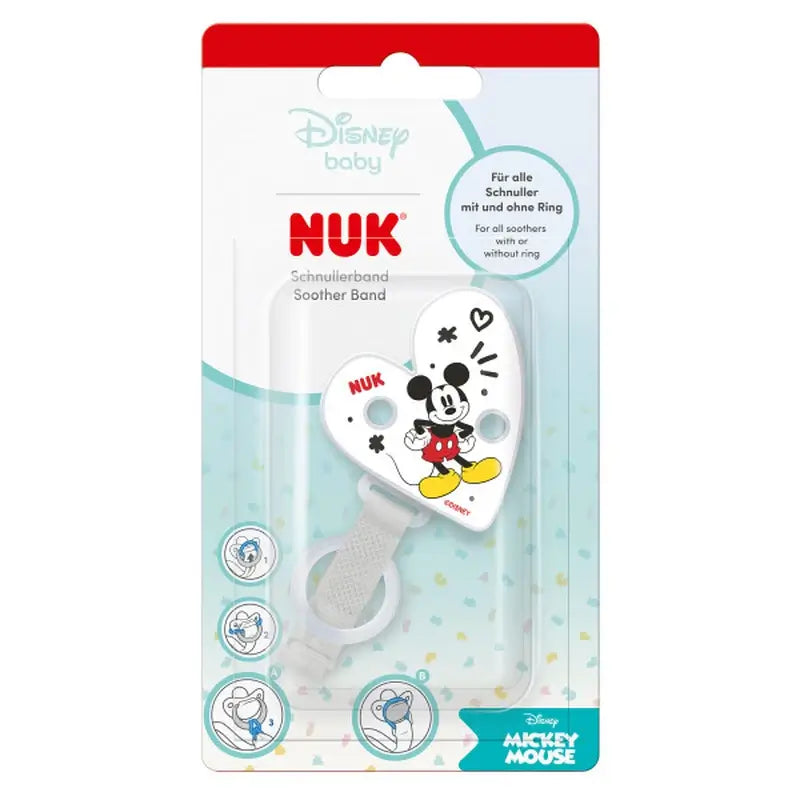 NUK Schnullerband Mickey Mouse 0m+