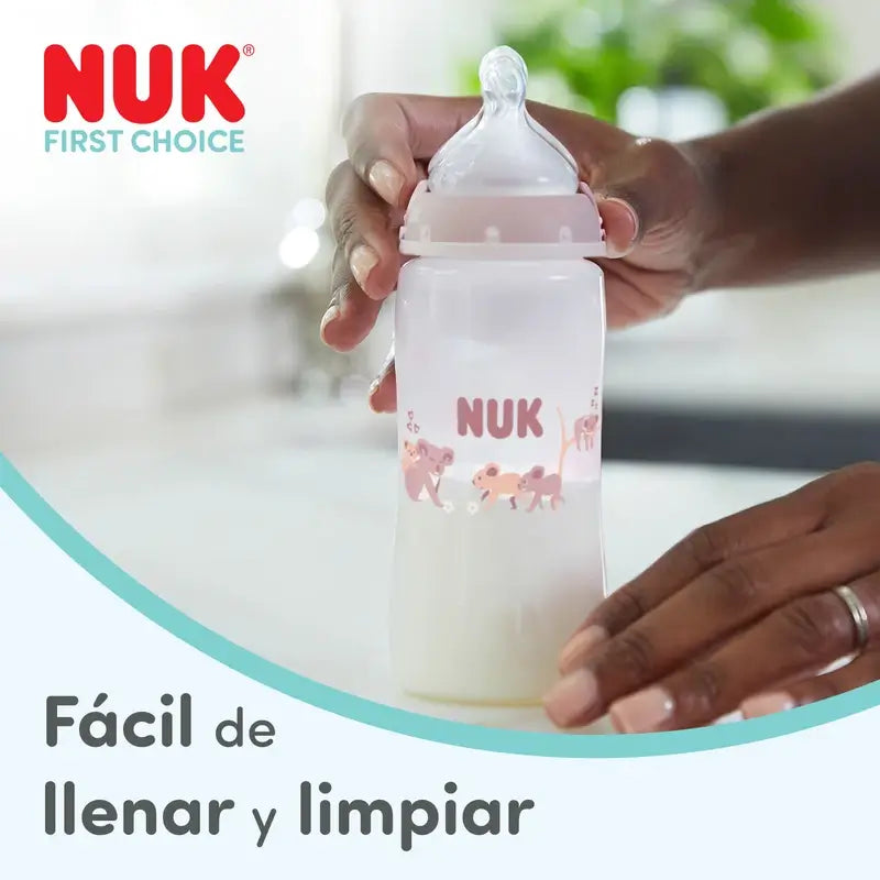 NUK First Choice+ Babyflasche 300 ml, Sauger M, ab 3 Monaten, Koala