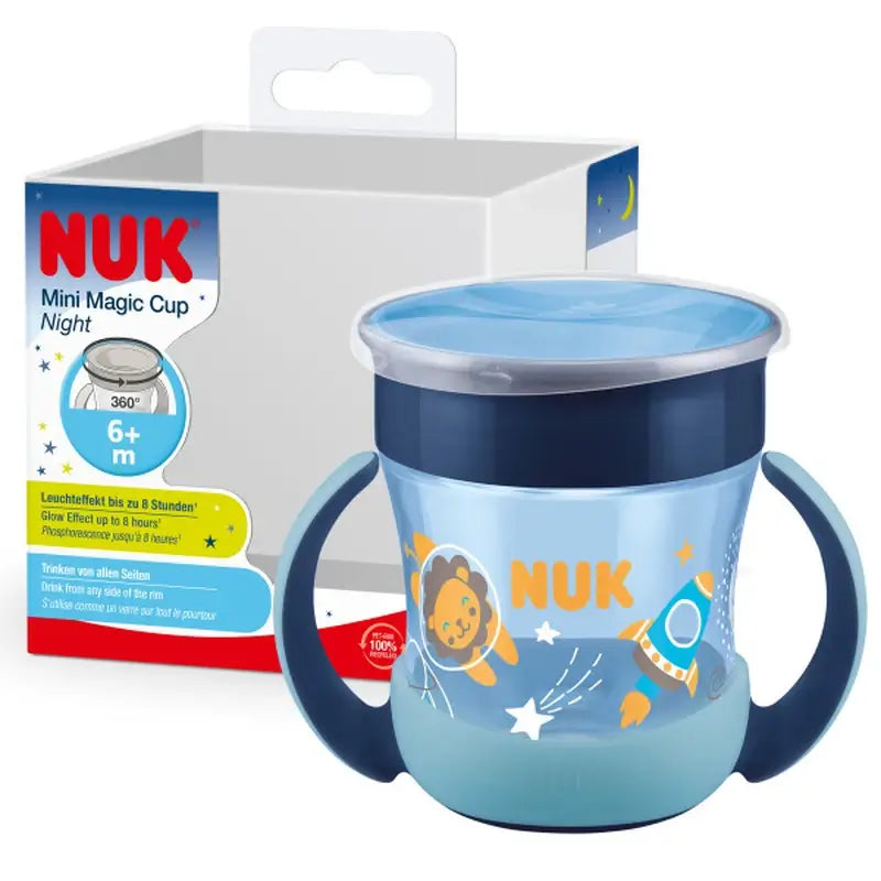 NUK Mini Magic Cup Night Trinklernbecher 160 ml ab 6 Monaten Blau