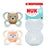 NUK Perfect Match Air Schnuller aus Silikon T0 0–2 Monate Fuchs/Bär, 2 Stück