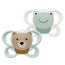 NUK Perfect Match Air Schnuller aus Silikon T1 0–6 Monate Bär/Frosch, 2 Stück