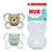 NUK Perfect Match Air Schnuller aus Silikon T1 0–6 Monate Bär/Frosch, 2 Stück