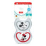 NUK Perfect Match Air Schnuller aus Silikon T1 0–6 Monate Mickey Mouse Rot/Grau, 2 Stück