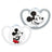 NUK Perfect Match Air Schnuller aus Silikon T2 6–18 Monate Mickey Mouse Grau/Weiß, 2 Stück