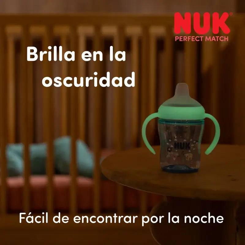 NUK Perfect Match Lernflasche 150 ml ab 6 Monaten Nacht Koala Blau