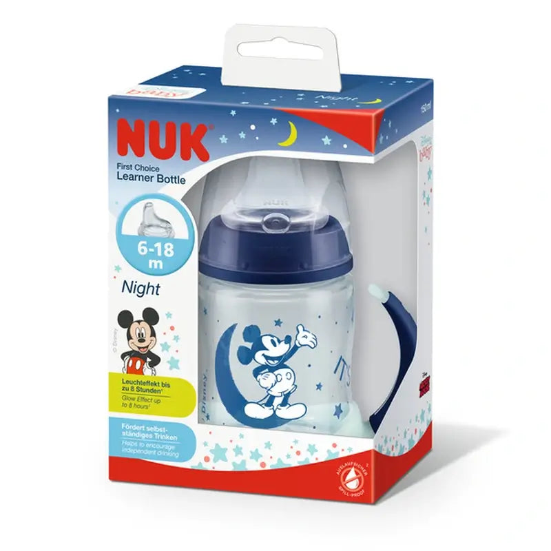 Nuk Trainer Cup First Choice+ Silikon Mickey Mouse 6-18M Nacht, 150 ml