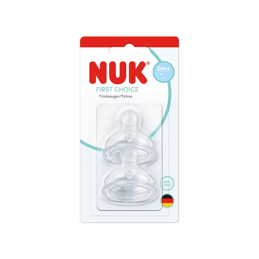NUK Sauger First Choice+ S 0–6 Monate, Silikon, 2 Stück