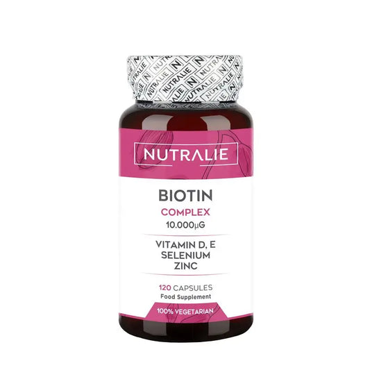 Nutralie Biotin mit Vit D & E 10000Mcg Haare, Haut, Nägel , 120 Kapseln