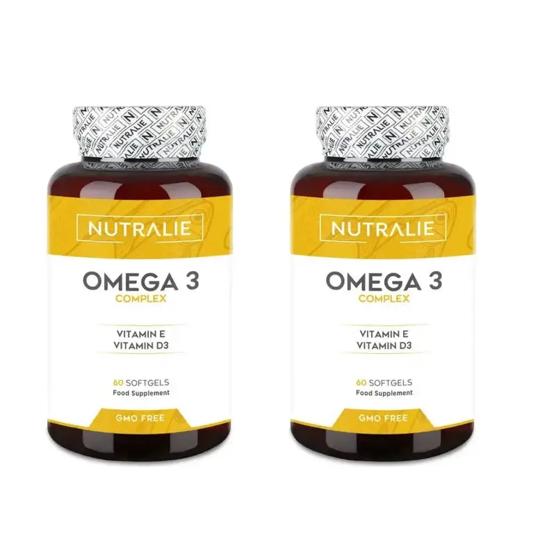 Nutralie Omega 3 Complex 2000Mg Epa Dha mit Vitamin E + D, 2X60 Kapseln