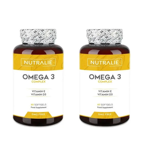 Nutralie Omega 3 Complex 2000Mg Epa Dha mit Vitamin E + D, 2X60 Kapseln
