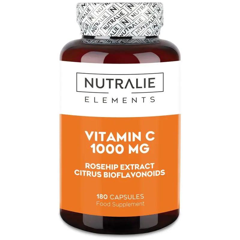 Nutralie Vitamin C 1000Mg mit Rosa Canina Antioxidans, 180 Kapseln