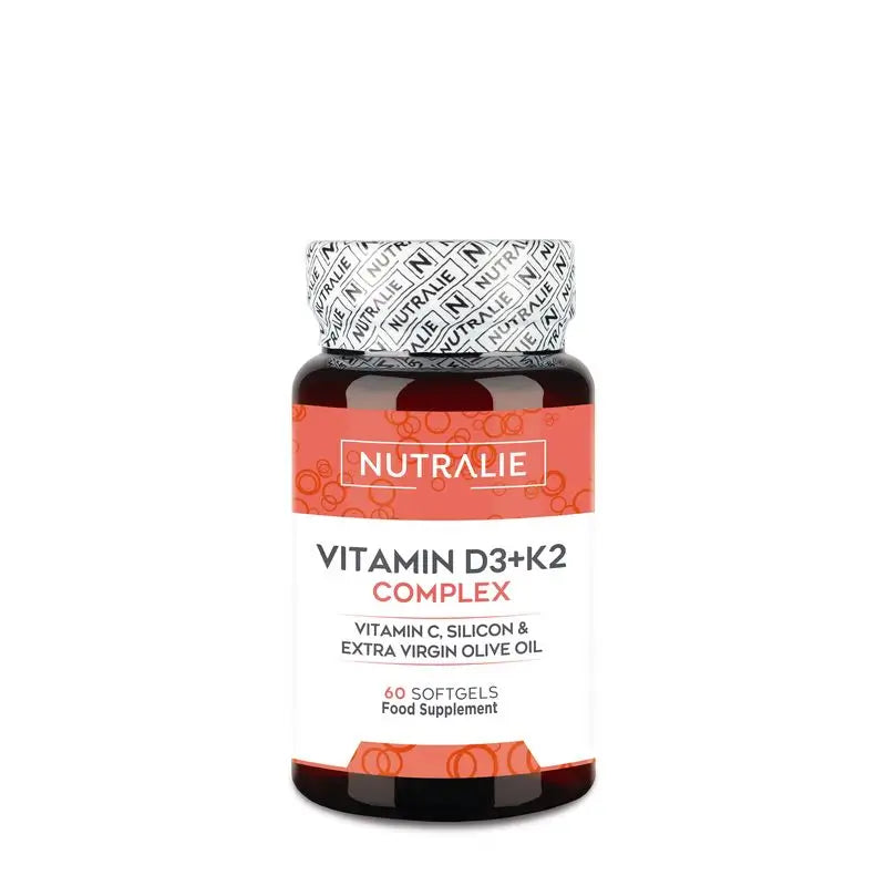 Nutralie Vitamin D3 + K2-Komplex 10000 IU mit Vitamin C 60 Kapseln