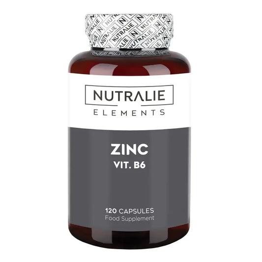 Nutralie Zink mit Vitamin B6 Akne Haare Haut Vegan , 120 Kapseln
