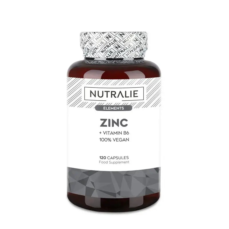 Nutralie Zink mit Vitamin B6 Akne Haare Haut Vegan , 120 Kapseln