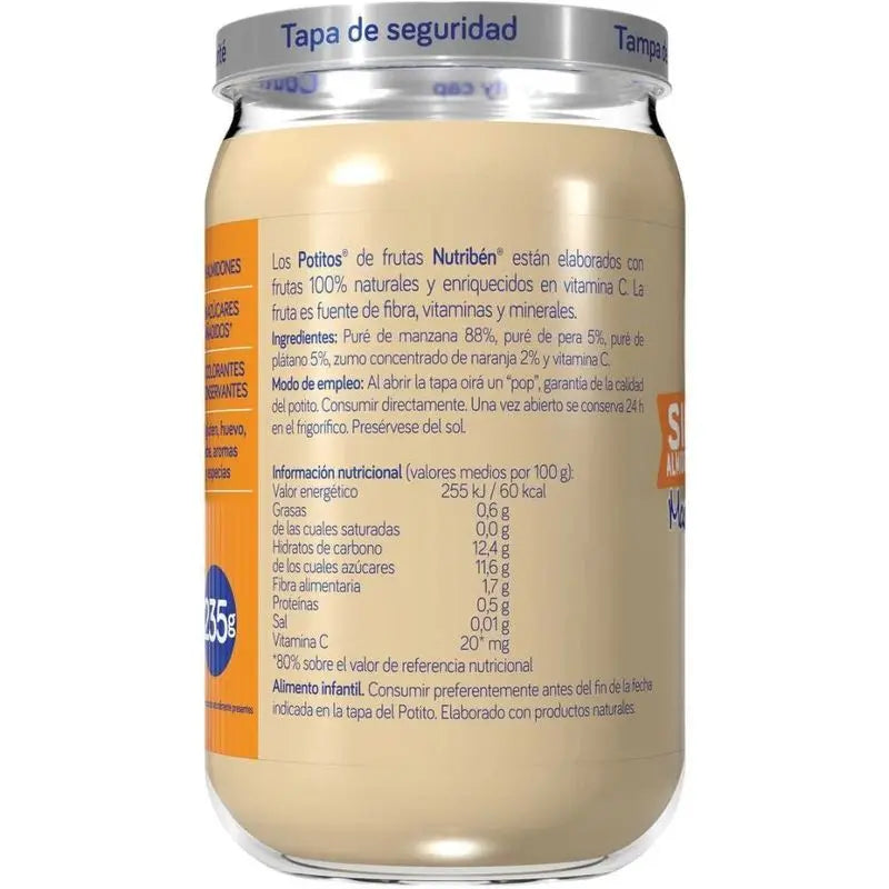 Nutriben Potito Apfel, Orange, Banane und Birne Williams, 235g