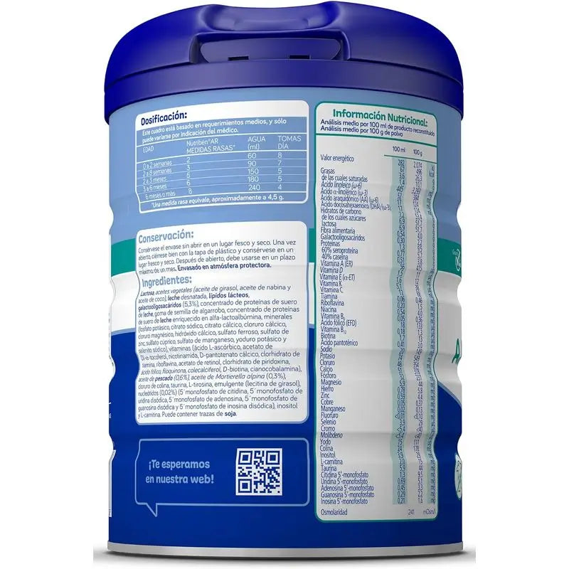 Nutribén AR Anti-Reflux und Anti-Regurgitation-Milch 800 g