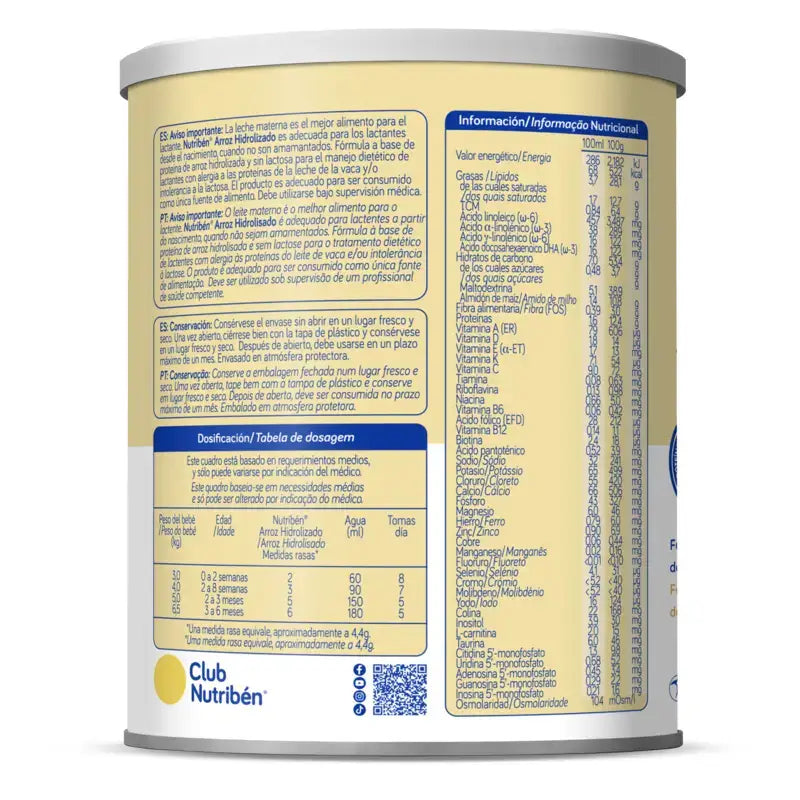 Nutribén Hydrolysierter Reis 400 g