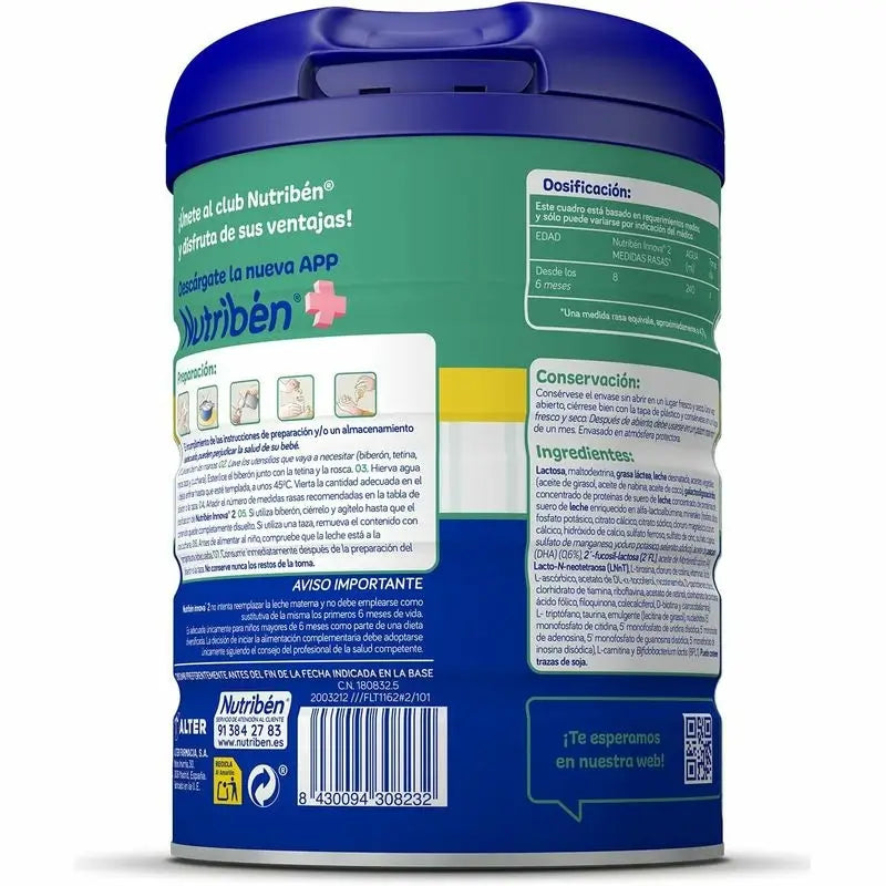 Nutribén Innova 2 Milch Fortsetzung, 800 g