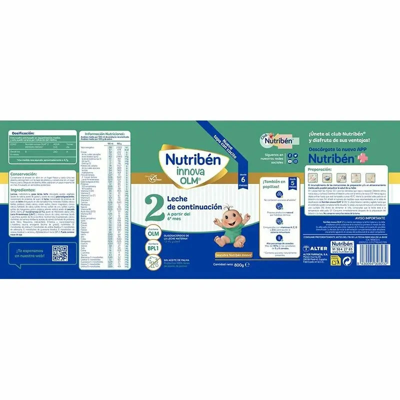 Nutribén Innova 2 Milch Fortsetzung, 800 g