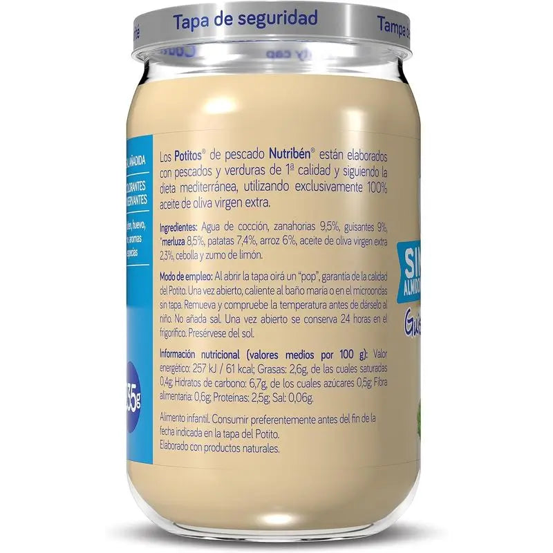 Nutribén Potito Supreme von Seehecht mit Erbsen und Karotten, 235g