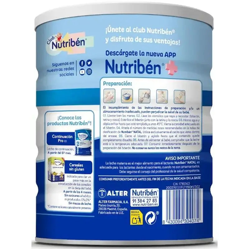Nutribén Natal Pro-Alpha-Milch Starter, 800 g
