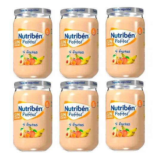 Nutriben Potito 4 Früchte, 6 x 235 Gramm