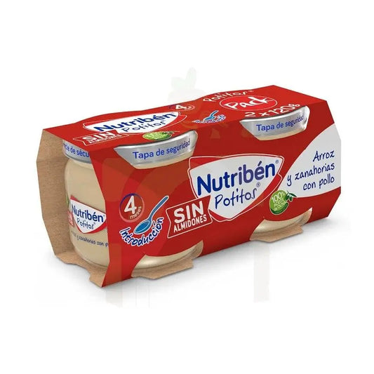 Nutribén Potito De Introducción - Reis & Karotten mit Huhn, 2 x 120 g