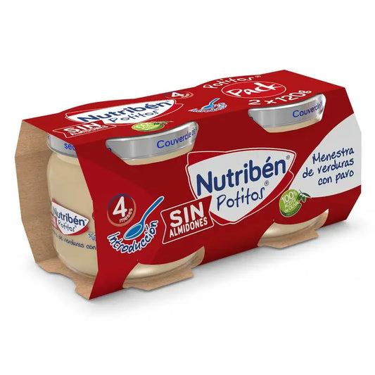 Nutriben Babynahrung Gemüsesuppe mit Pute, 2 x 120 Gramm