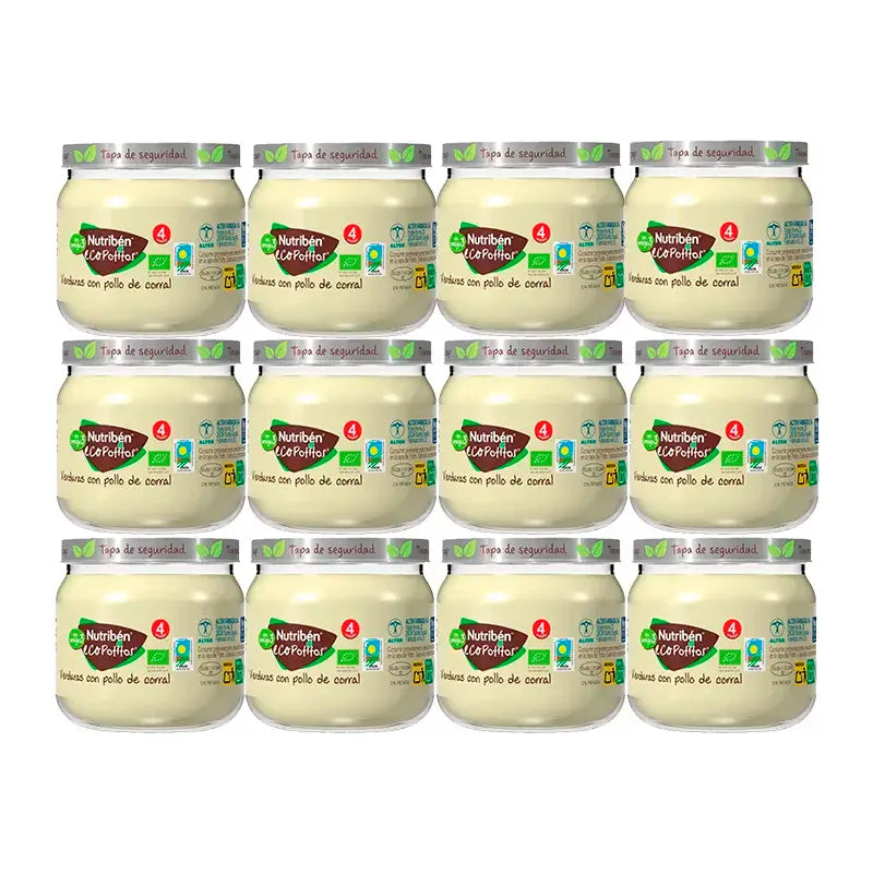 Nutriben Potito Eco Home Fleisch-Gemüse-Huhn, 12 x 120 Gramm