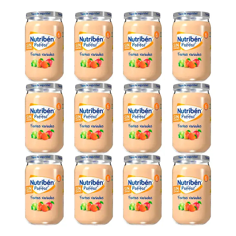 Nutriben Potito Assorted Fruits, 12 x 235 Gramm