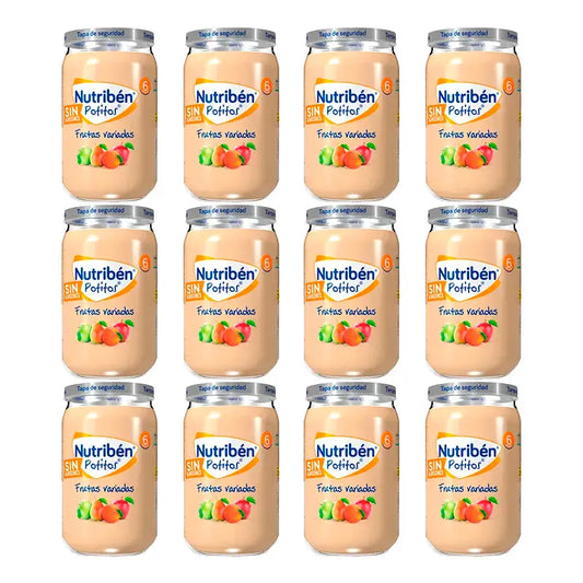 Nutriben Potito Assorted Fruits, 12 x 235 Gramm