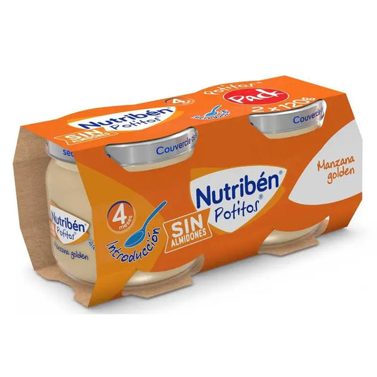 Nutriben Golden Apple Potito für Babys, 2 x 120 Gramm