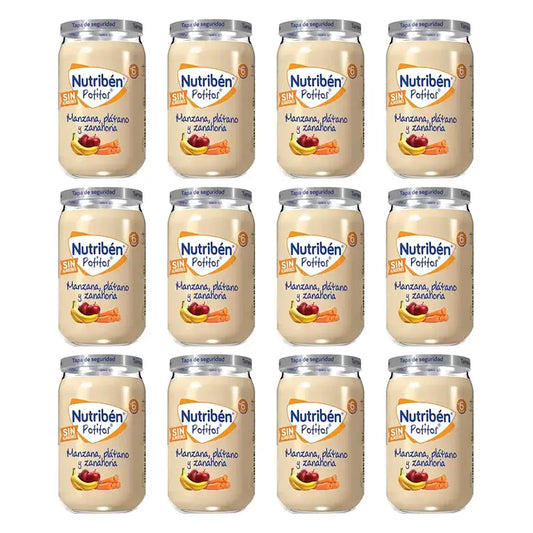 Nutriben Potito Apfel Banane & Karotte , 12 x 235 Gramm